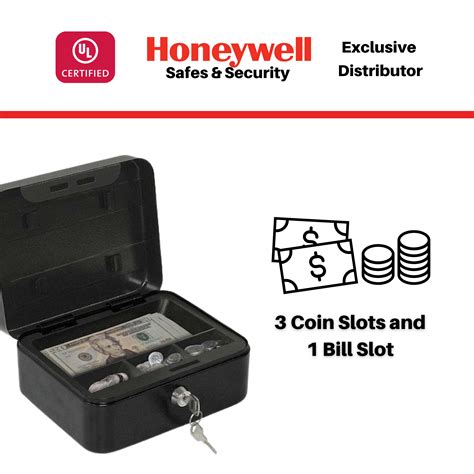 honeywell steel cash box|cash box with removable tray.